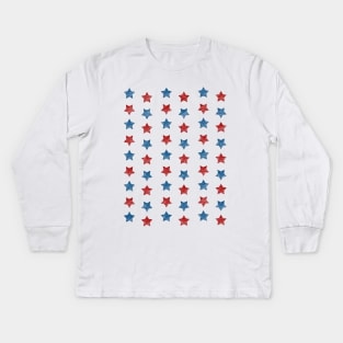 4th of July Independence Day pattern Kids Long Sleeve T-Shirt